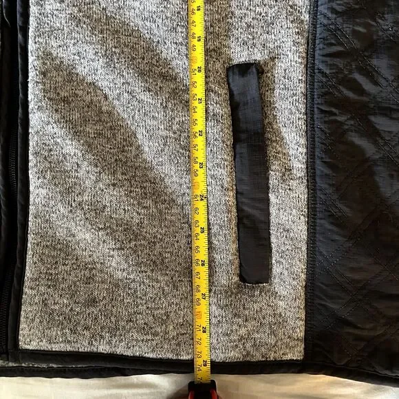 Orvis Vest Men's XXL Full Zip Heathered Gray Knit Outdoor Hiking Sweater Fleece - Picture 7 of 10